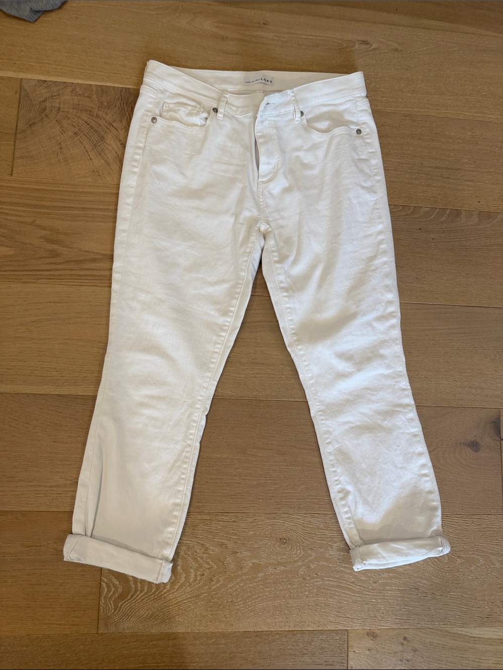 Loft White Denim Women’s Jeans — Modern Skinny Crop size 6 (28)